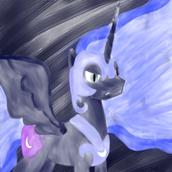 Size: 1100x1100 | Tagged: safe, artist:varemia, darkhorse knight, nightmare moon, rule 63, solo