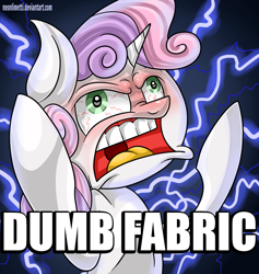 Size: 900x950 | Tagged: safe, artist:neoncel, sweetie belle, dumb fabric, rage, solo