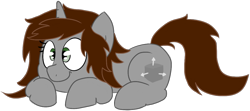 Size: 1069x476 | Tagged: safe, artist:normalevan, oc, oc only, oc:cubic, pony, unicorn, cute, female, prone, simple background, solo