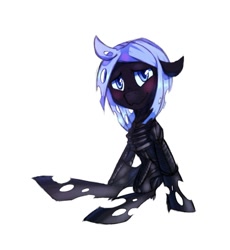 Size: 858x931 | Tagged: safe, artist:tgom, hybrid, crossover shipping, cute, offspring, parent:queen chrysalis, parent:xenomorph, parents:canon x oc, solo