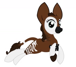 Size: 1641x1456 | Tagged: safe, artist:shinylugiacat, okapi, simple background, solo, white background