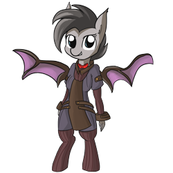 Size: 1280x1280 | Tagged: safe, artist:tjpones, oc, oc only, anthro, bat pony, unguligrade anthro, simple background, solo, transparent background