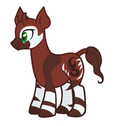 Size: 566x618 | Tagged: safe, artist:brinazzle, oc, oc only, okapi, solo