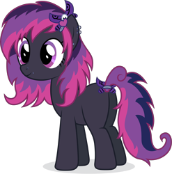 Size: 6936x7021 | Tagged: safe, artist:stillfire, oc, oc only, oc:alyssa, earth pony, pony, absurd resolution, blank flank, piercing, solo