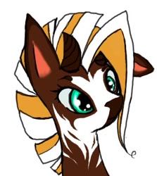 Size: 355x398 | Tagged: safe, artist:edlynette, oc, oc only, oc:tiombe, okapi, solo