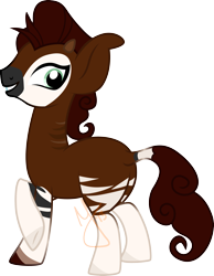 Size: 2727x3519 | Tagged: safe, artist:ieatedaunicorn, oc, oc only, oc:tafanji, okapi, solo