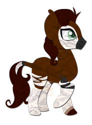 Size: 959x1300 | Tagged: safe, artist:ieatedaunicorn, oc, oc only, oc:tafanji, okapi, solo