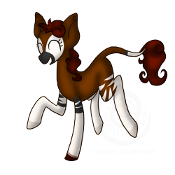 Size: 2000x2000 | Tagged: safe, artist:furisutairu, oc, oc only, oc:tafanji, okapi, solo