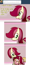 Size: 900x1950 | Tagged: safe, artist:why485, lily, lily valley, roseluck, ask, ask the flower trio, comic, tumblr