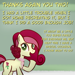 Size: 500x500 | Tagged: safe, artist:why485, roseluck, ask, ask the flower trio, solo, tumblr