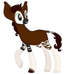 Size: 2700x2700 | Tagged: safe, artist:shinylugiacat, oc, oc only, oc:tafanji, okapi, solo