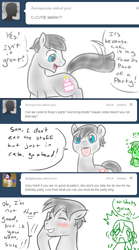 Size: 500x900 | Tagged: safe, artist:jitterbugjive, oc, oc only, oc:grey hoof, oc:three leaf, ask, ask sunnytown, comic, story of the blanks, tumblr