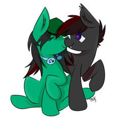 Size: 1024x1024 | Tagged: safe, artist:oakini, oc, oc only, oc:ocean song, oc:shadow stitch, bat pony, pony