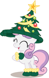 Size: 379x600 | Tagged: safe, artist:seahawk270, sweetie belle, hat, newbie artist training grounds, simple background, singing, solo, transparent background, vector