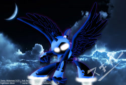 Size: 1258x856 | Tagged: safe, derpibooru import, nightmare moon, crossover, jenny wakeman, my life as a teenage robot