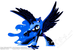 Size: 1266x856 | Tagged: safe, artist:vulpes-erratum, nightmare moon, robot, crossover, jenny wakeman, my life as a teenage robot, simple background, solo, transparent background, vector