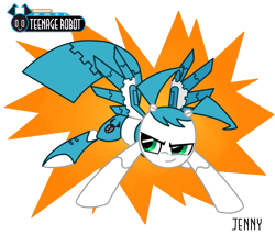 Size: 700x600 | Tagged: safe, artist:mangaka-girl, robot, jenny wakeman, my life as a teenage robot, ponified, simple background, transparent background