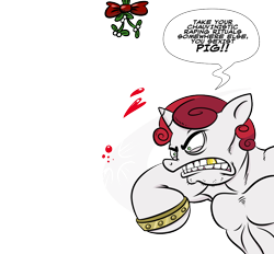 Size: 1024x950 | Tagged: safe, artist:catfood-mcfly, sweetie belle, ask fury belle, fury belle, mistletoe, shipping, template, vulgar