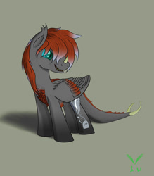 Size: 836x955 | Tagged: artist needed, safe, oc, oc only, oc:funeral dirge, dracony, hybrid, longma, nose horn