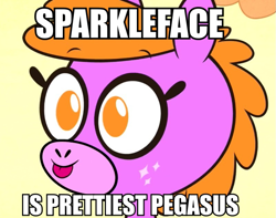 Size: 801x632 | Tagged: safe, :p, pegasus master race, pony reference, pretty pretty pegasus, sparkleface, teen titans go