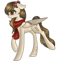 Size: 1024x1024 | Tagged: safe, artist:petrinox, oc, oc only, oc:rosebud, pegasus, pony, clothes, scarf, solo