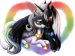 Size: 1500x1127 | Tagged: safe, artist:shilokh, oc, oc only, oc:lucanus, oc:rainbow heart