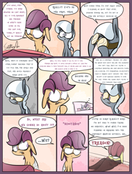 Size: 1235x1625 | Tagged: safe, artist:slitherpon, apple bloom, scootaloo, silver spoon, ghost, alternate universe, comic, moody mark crusaders