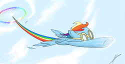 Size: 1920x980 | Tagged: safe, artist:whoovespon3, rainbow dash, pegasus, pony, badass, epic, solo, sonic rainboom