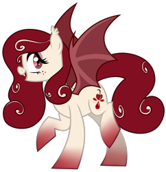 Size: 2816x2909 | Tagged: safe, artist:halabaluu, oc, oc only, oc:cherri crimzon, bat pony, solo