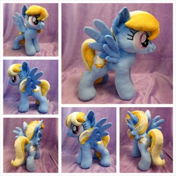 Size: 1024x1024 | Tagged: safe, artist:equinepalette, cloud kicker, pegasus, pony, commission, female, irl, mare, photo, plushie, solo, spread wings, standing, wings