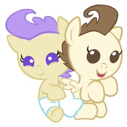 Size: 895x892 | Tagged: safe, artist:3d4d, cream puff, pound cake, pony, baby, baby pony, colt, filly, foal