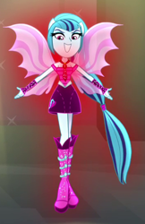 Size: 356x548 | Tagged: safe, screencap, sonata dusk, equestria girls, rainbow rocks, fin wings, ponied up, solo