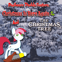 Size: 1000x1000 | Tagged: safe, oc, oc only, oc:flicker, christmas is here again, christmas is here at last, ponibooru film night, the christmas tree