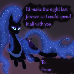 Size: 1280x1280 | Tagged: safe, artist:azurek, derpibooru import, nightmare moon, solo, valentine