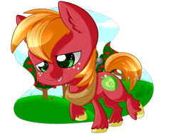 Size: 1600x1200 | Tagged: safe, artist:pinktabico, big macintosh, earth pony, pony, chibi, male, solo, stallion