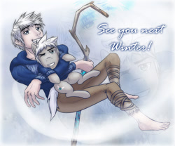 Size: 1200x1000 | Tagged: safe, artist:tarenest, oc, oc only, oc:zephyr wing, human, clothes, costume, jack frost, rise of the guardians