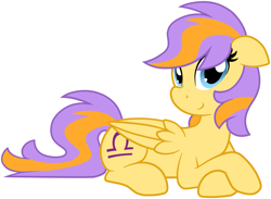 Size: 2193x1604 | Tagged: safe, artist:furrgroup, ask libra pony, libra, looking at you, ponyscopes, prone, resting, simple background, smiling, solo, white background, zodiac