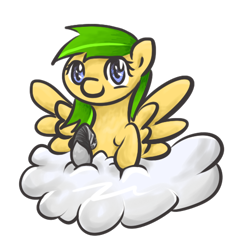 Size: 512x512 | Tagged: safe, artist:ijustloveit619, oc, oc only, oc:gold star, cyborg, pegasus, pony, simple background, transparent background