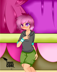 Size: 400x500 | Tagged: safe, artist:caoscore, scootaloo, human, equestria girls outfit, humanized, solo