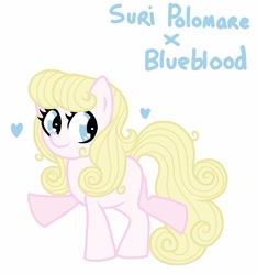 Size: 640x683 | Tagged: safe, artist:unoriginai, oc, oc only, oc:chic magnifique, earth pony, pony, cute, offspring, parent:prince blueblood, parent:suri polomare, parents:suriblood, simple background, white background