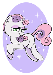 Size: 600x847 | Tagged: safe, artist:catfood-mcfly, edit, sweetie belle, cute, fury belle, smug, solo