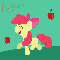 Size: 3000x3000 | Tagged: safe, artist:bigmackintosh, apple bloom, apple, request, that pony sure does love apples