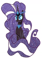 Size: 1229x1693 | Tagged: safe, artist:amberpendant, nightmare rarity, pony, unicorn, female, horn, mare, solo, two toned mane