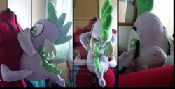 Size: 900x459 | Tagged: safe, artist:vivid-dreamer-kimiko, spike, irl, photo, plushie, spike plushie