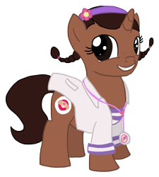 Size: 906x1005 | Tagged: safe, artist:qemma, pony, unicorn, color, crossover, cute, doc mcstuffins, ponified, smiling, solo