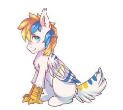 Size: 1000x900 | Tagged: safe, artist:picklesquidly101, oc, oc only, oc:cirrus sky, hippogriff, cute, talons