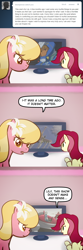 Size: 650x1950 | Tagged: safe, artist:why485, lily, lily valley, roseluck, ask, ask the flower trio, comic, tumblr