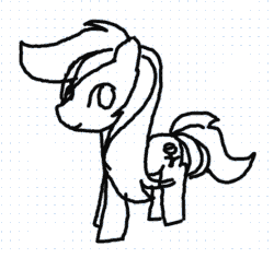 Size: 556x524 | Tagged: safe, artist:why485, roseluck, animated, ask, ask the flower trio, graph paper, monochrome, solo, tumblr