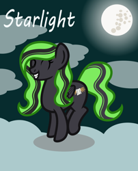 Size: 1024x1268 | Tagged: safe, artist:brightstarclick, oc, oc only, oc:starlight, cloud, cloudy, night