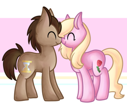 Size: 850x700 | Tagged: safe, artist:littlepinkalpaca, doctor whooves, female, male, ponified, ponified tenrose, rose tyler, shipping, straight